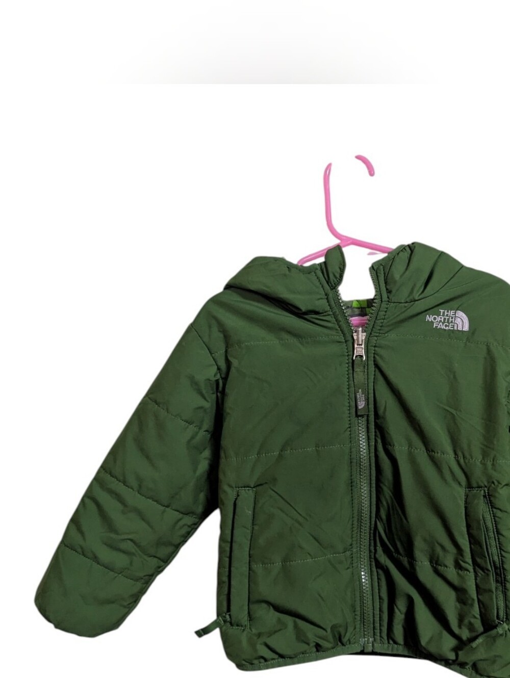 The North Face Kids Jacket Sz 3T Green Hooded Zip Up